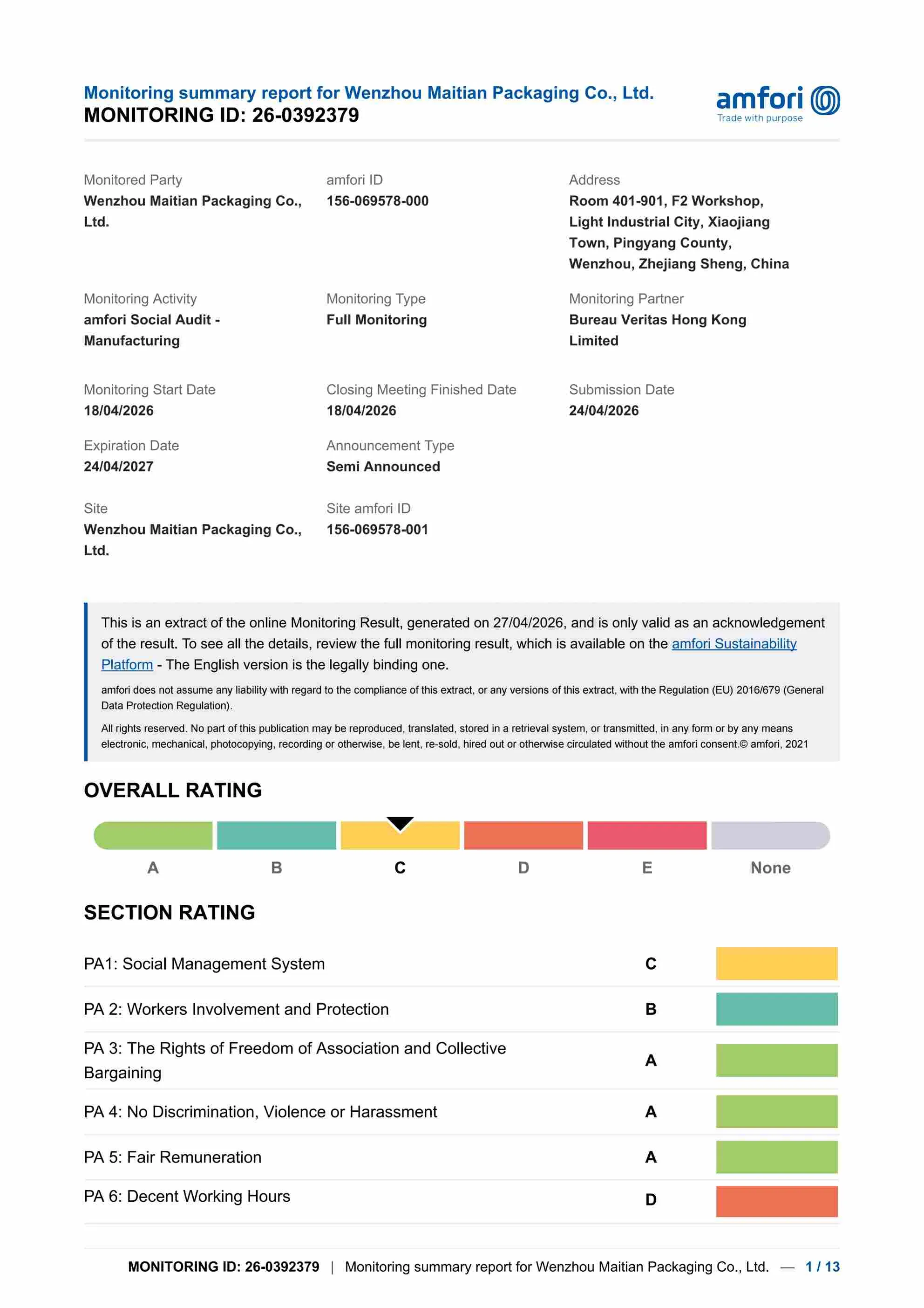 BSCI Audited